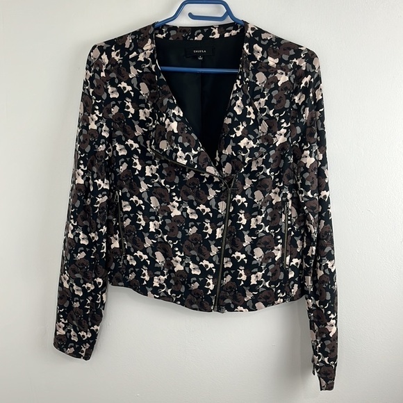 Aritzia Talula Brown/Black/Cream A-Symmetrical Fall Jacket - Picture 6 of 10